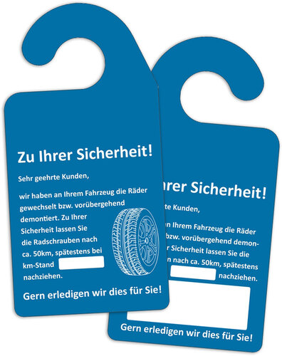 Spiegelanhänger Radschrauben nachziehen"