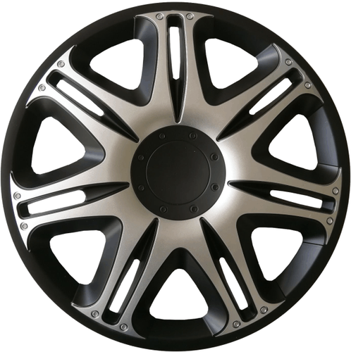 Radzierblenden Nasca, Silber/Schwarz, 13"